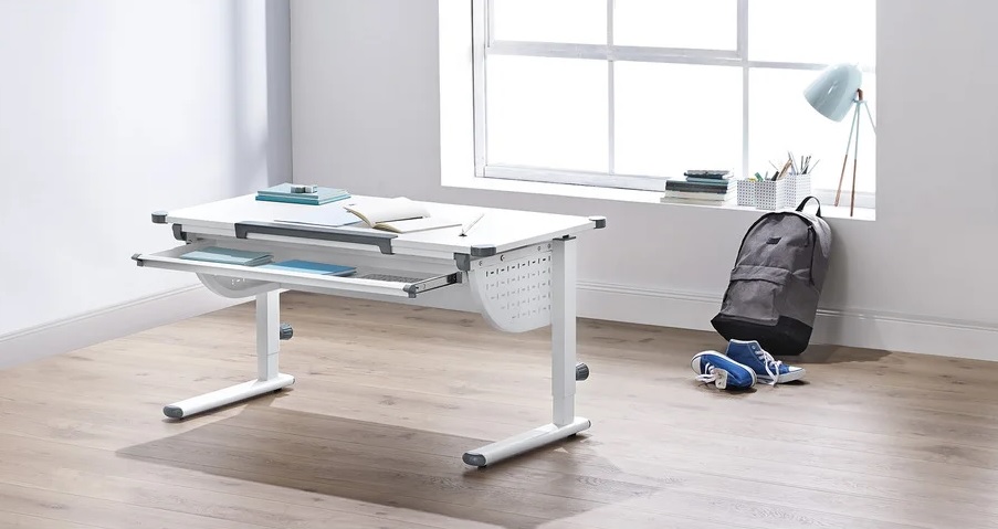 Liv&bo Dětský rostoucí psací stůl Delta bílý 2